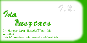 ida musztacs business card